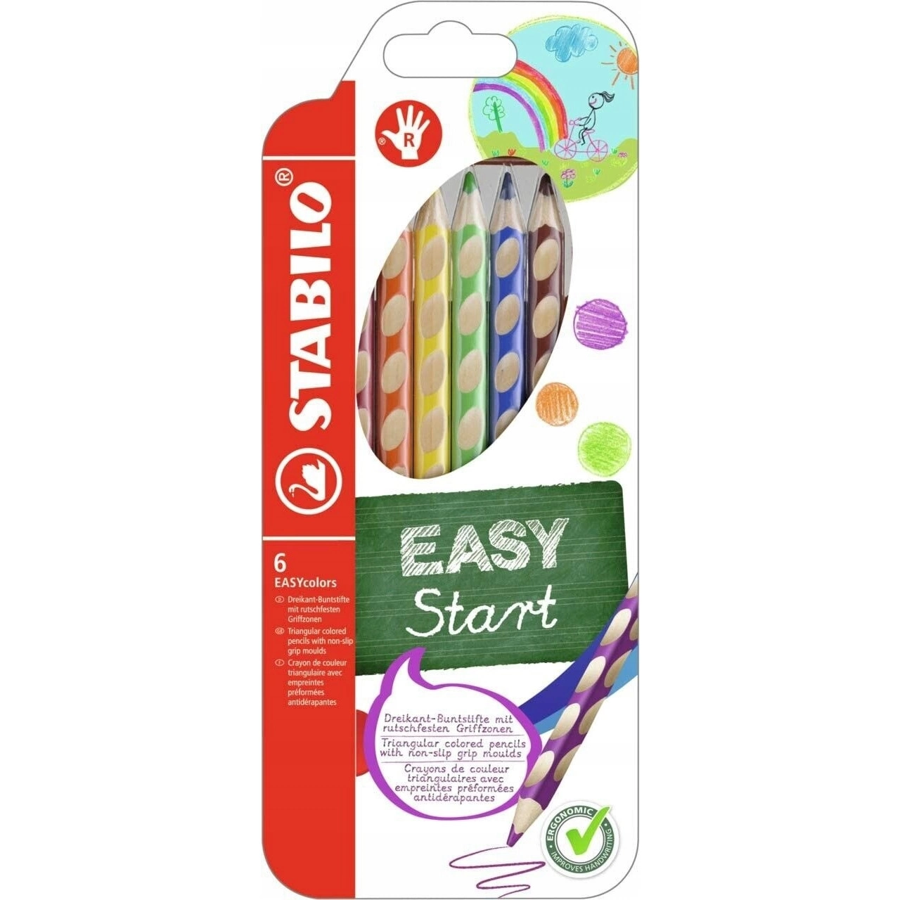 Kredki EASYCOLORS 332 STABILO dla praworęcznych