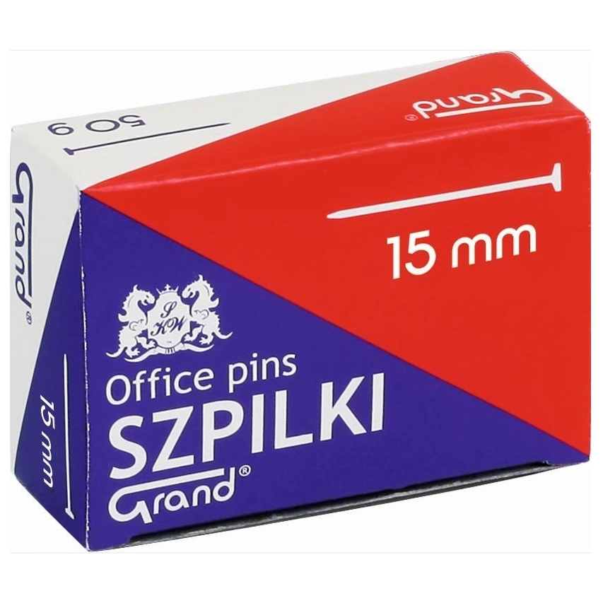 Szpilki krótkie metalowe 15 mm GRAND