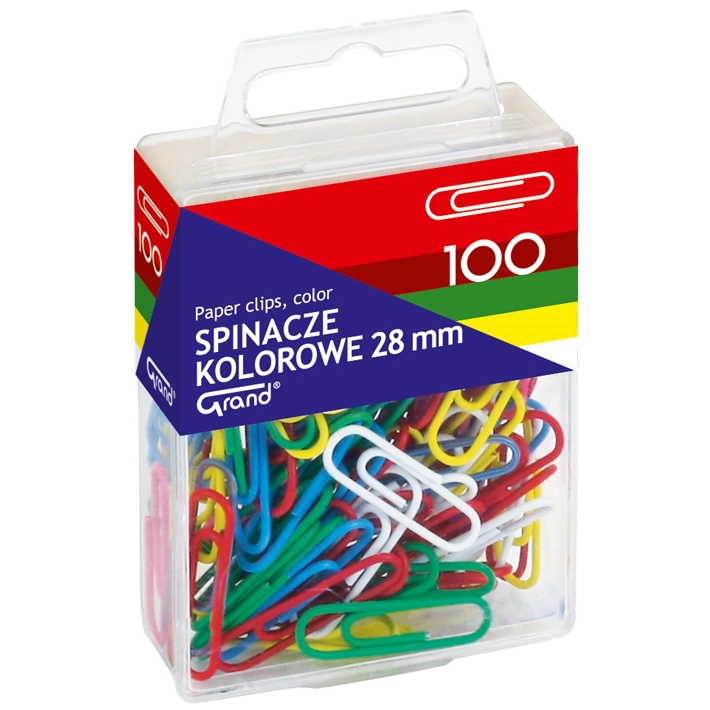 Spinacze okrągłe kolorowe Grand 28 mm