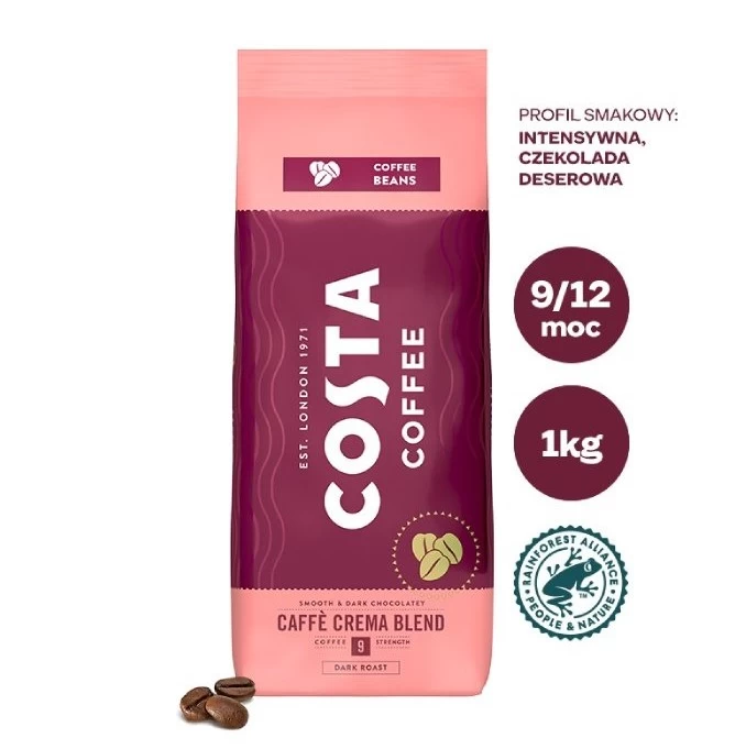 Kawa ziarnista Costa Caffee Crema Blend