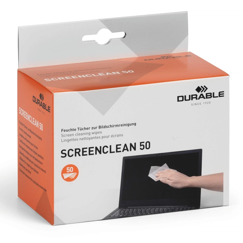 Chusteczki do czyszczenia ekranów DURABLE ScreenClean 50