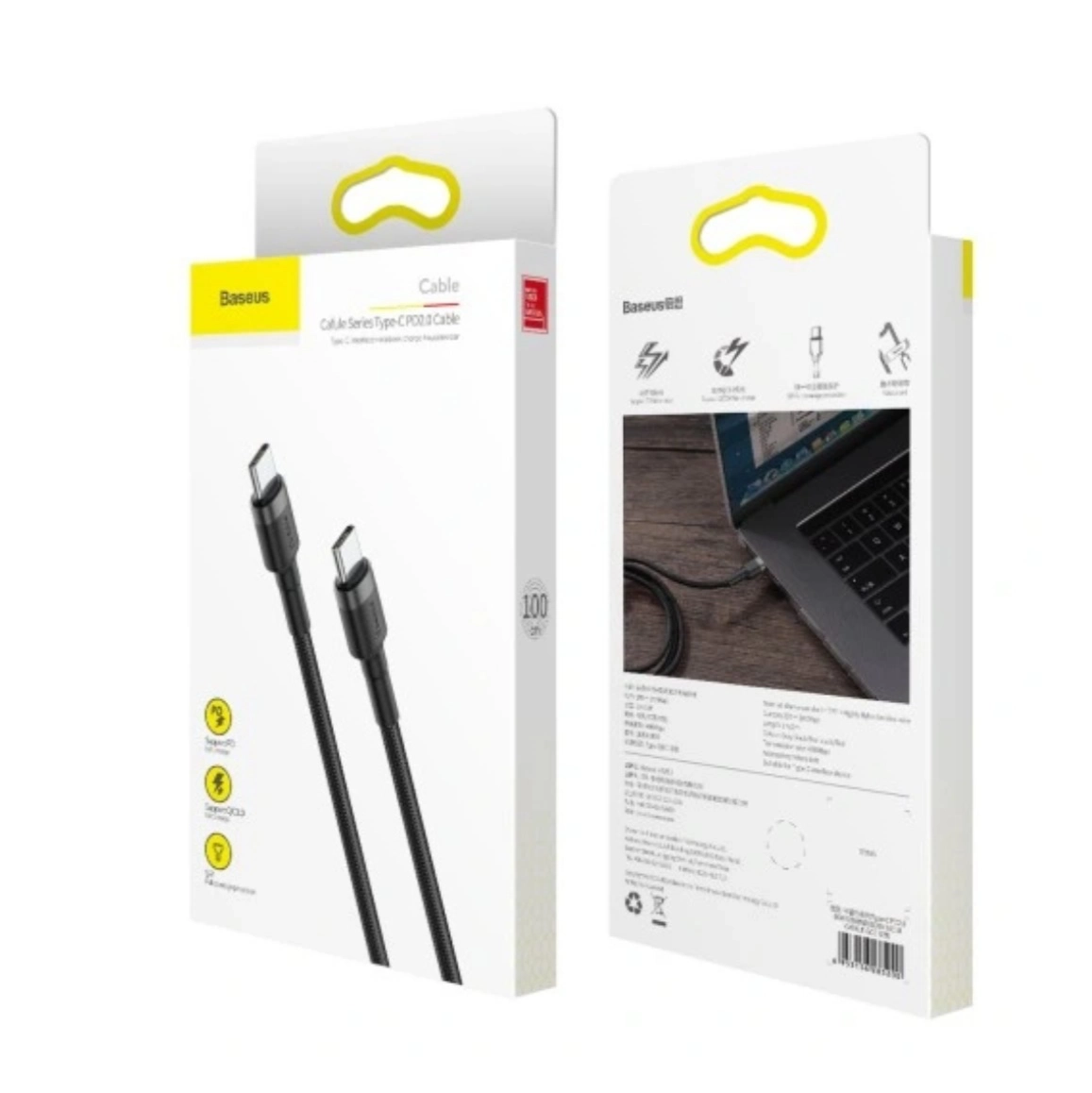  Kabel USB do USB-C PD Baseus Cafule 2.0 QC 3.0 60W 1m/2m